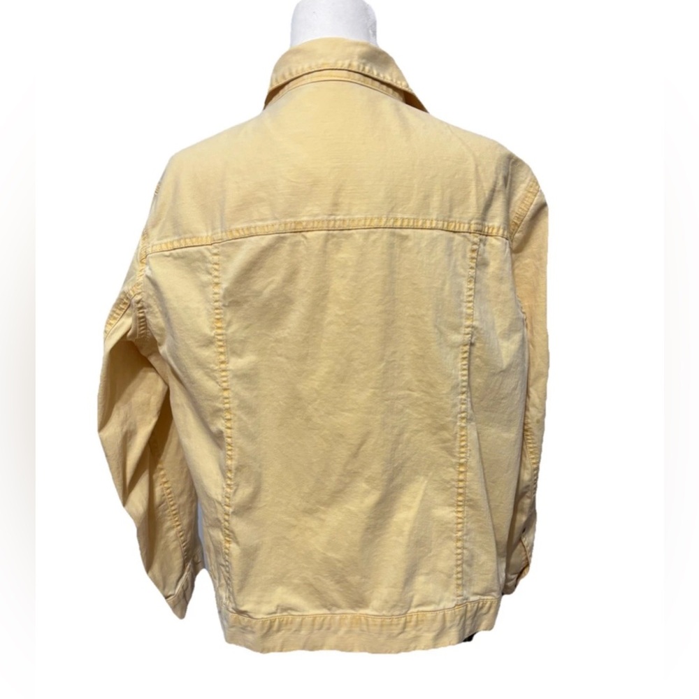 Chicos Jacket Women's Denim Jacket Butter Yellow 4 Pockets Size 3 (XL Size 16) - Picture 2 of 9
